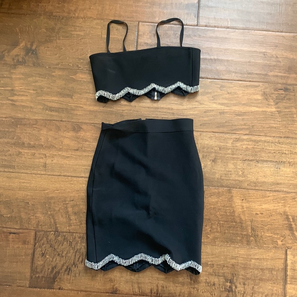 Women’s Kandi Treats crop top/skirt set. Size medium top, small bottom.